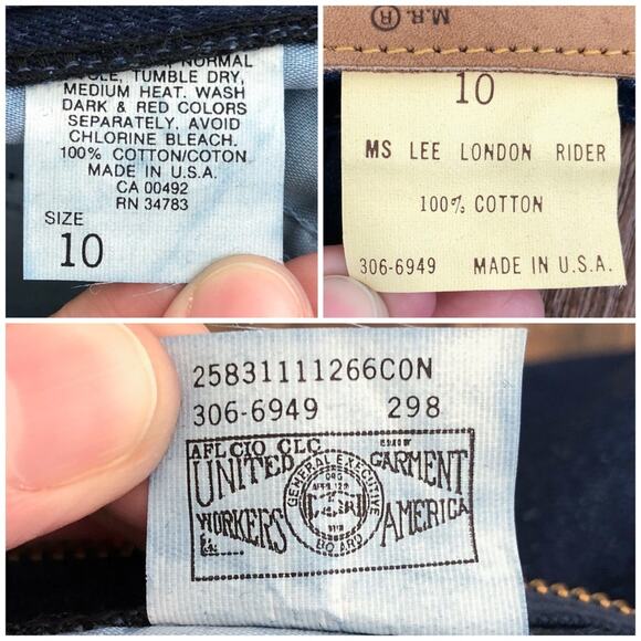 Lee VTG 80s Relaxed Tapered Ankle Pleated Jean Deadstock Size 10 Dark Blue - Picture 9 of 15